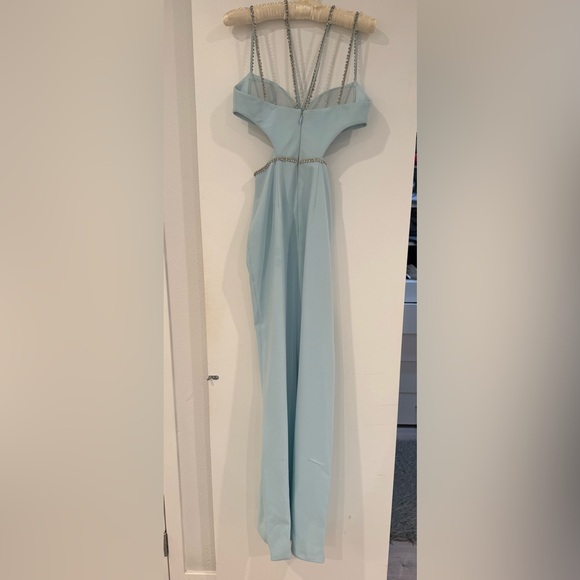 Blue Cut-Out Maxi Gown - Picture 3 of 4